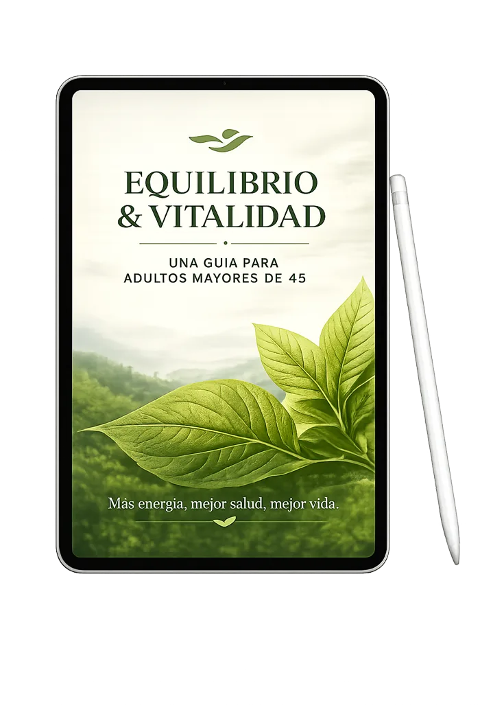 Ebook Equilibrio y Vitalidad en una tablet